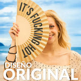 Ventaglio Glitter "It's Fucking Hot" Dorato – Fisura