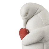 LLADRÓ PORCELAIN SCULPTURE "COLBY – PENGUIN PROTECTOR" WITH RED HEART 