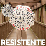 Fisura Ombrello pieghevole leopardato “Born to be wild”