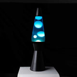 Lava lamp “Bullet” Fisura blu e nera in metallo e vetro