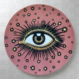 Piatto da dessert in porcellana - Eyes pink
