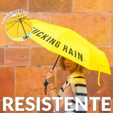 Fisura Ombrello pieghevole giallo “Fucking Rain”
