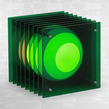 Lampada da tavolo LOP Quadrata Piccola Verde - BANG
