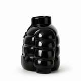 Vaso Piumino Nero in Ceramica - Upside Stories