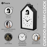 Sveglia Casetta Cucù Nero e Bianco – Fisura
