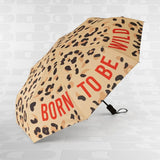 Fisura Ombrello pieghevole leopardato “Born to be wild”