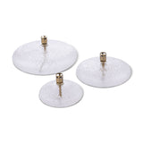 Lampada ad Olio Disc in Vetro Martellato e Ottone