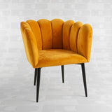 Sedia in velluto Marlene Werns in giallo