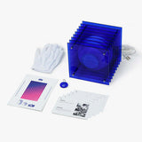 Lampada da tavolo LOP Quadrata Piccola Blu