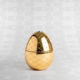 Candela profumata Ladenac “Uovo Oro e Cristalli” in ceramica – 450 g