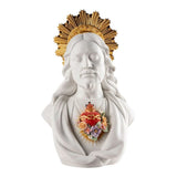 Scultura in porcellana "Sacro Cuore di Gesù" bianco e oro LLADRÓ