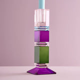 Portacandele Fancy Crystal, multicolore quadrato