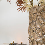Lampada ad Olio Disc in Vetro Fumé e Ottone L - Peri Living